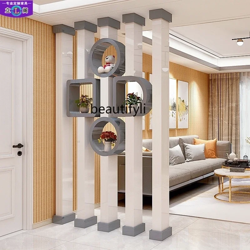 a48 Modern simple living room decoration entrance double-sided paint solid wood column fence customization
a48 Modern simple living room decoration entrance double-sided paint solid wood column fence customization