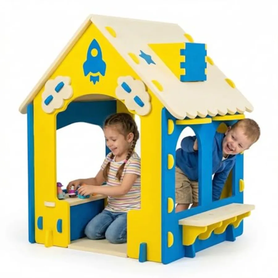 Backyard play tent for kids ages 4-8, durable polyester fabric, blue and red color, foldable easy-setup design for indoor outdo
Backyard play tent for kids ages 4-8, durable polyester fabric, blue and red color, foldable easy-setup design for indoor outdo