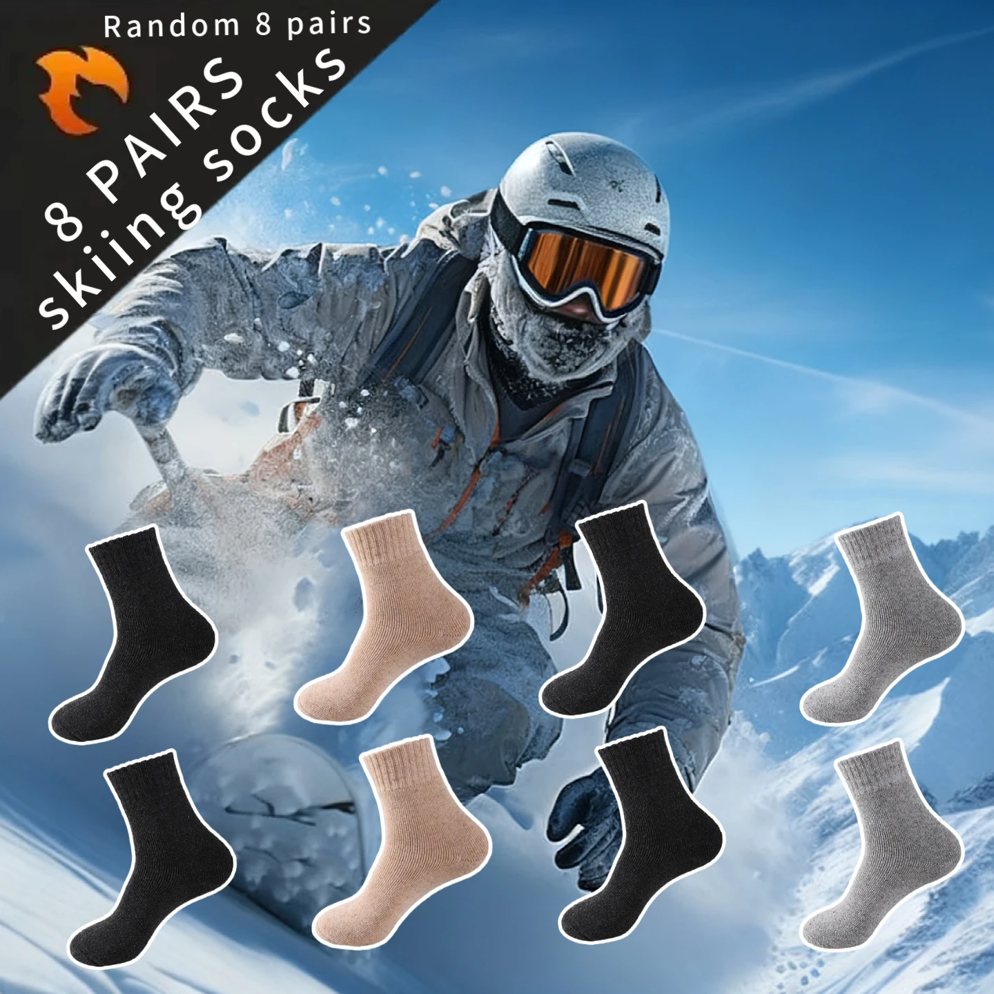 8/4/1 двойные осенне-зимние лыжные мужские шерстяные носки средней длины с толстым бархатом для мужских длинных носков
8/4/1 двойные осенне-зимние лыжные мужские шерстяные носки средней длины с толстым бархатом для мужских длинных носков