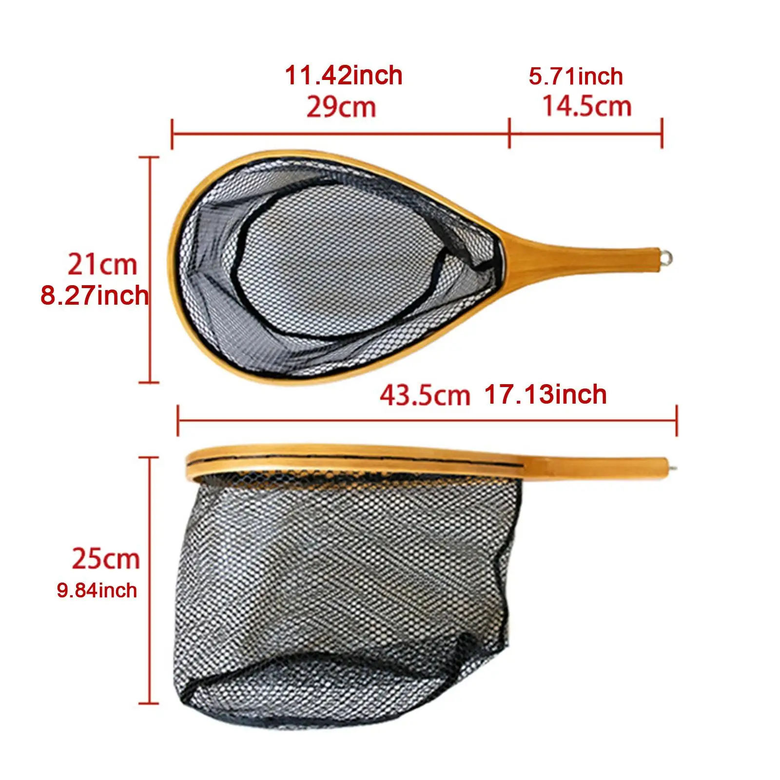Lightweight Fish Net Wooden Rubber Mesh Landing Net Gear Freshwater Saltwater for Carp Trout Sea Fish Stream River Kayak Fishing
Lightweight Fish Net Wooden Rubber Mesh Landing Net Gear Freshwater Saltwater for Carp Trout Sea Fish Stream River Kayak Fishing