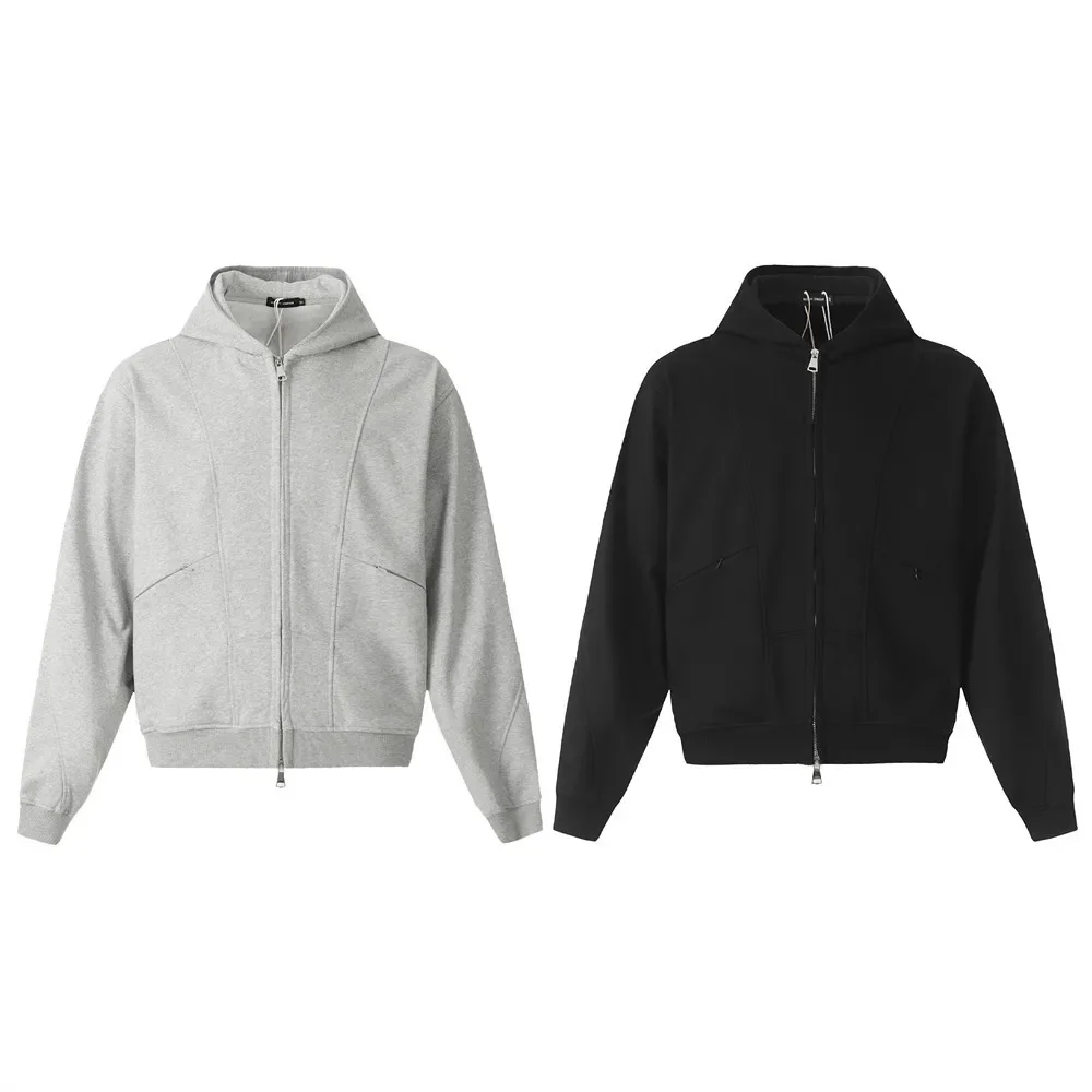 Men's Hooded Cardigan Sweatshirt. Trendy Brand in Spring and Autumn. Split and Spliced, with Double-headed Zipper Outerwear.
Men's Hooded Cardigan Sweatshirt. Trendy Brand in Spring and Autumn. Split and Spliced, with Double-headed Zipper Outerwear.