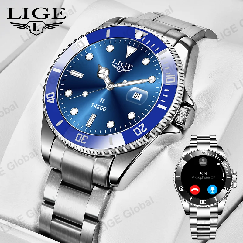 LIGE новые умные часы с голосовыми вызовами, мужские наручные часы, голосовой помощник, напоминание о сообщениях, умные часы, электронные часы для Android IOS
LIGE новые умные часы с голосовыми вызовами, мужские наручные часы, голосовой помощник, напоминание о сообщениях, умные часы, электронные часы для Android IOS