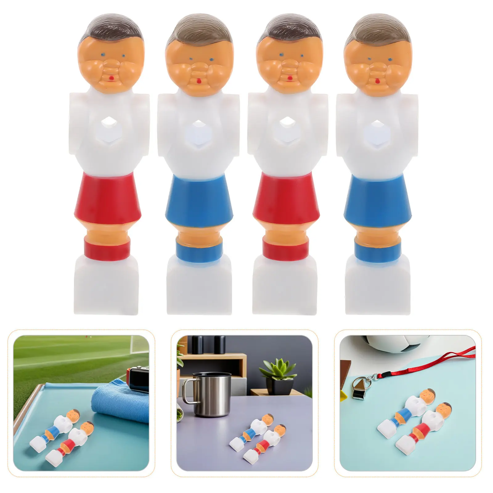 8Pcs Foosball Table Football Player Figures Red Blue Replacement Parts Mini Soccer Action Figures Tabletop Foosball Accessories
8Pcs Foosball Table Football Player Figures Red Blue Replacement Parts Mini Soccer Action Figures Tabletop Foosball Accessories