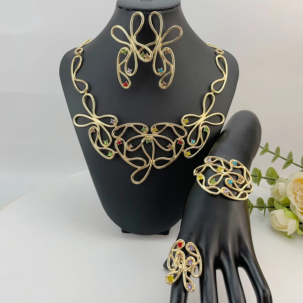 Brazilian Simple Style Big Bold Necklace Luxury Quality African Bride Jewelry Set For Women Party Gifts FHK23222
Brazilian Simple Style Big Bold Necklace Luxury Quality African Bride Jewelry Set For Women Party Gifts FHK23222
