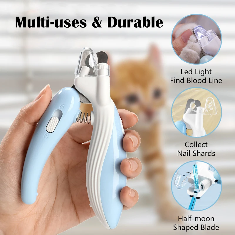 Pet Nail Clipper with LED Light Dog Cat Special Nail Clipper Multifunction Nail Trimmer Pet Cleaning Grooming Supplies
Pet Nail Clipper with LED Light Dog Cat Special Nail Clipper Multifunction Nail Trimmer Pet Cleaning Grooming Supplies