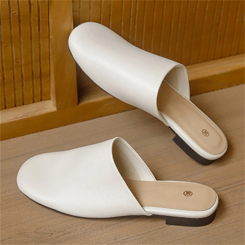 Eilyken Concise Round Toe Flats Heels Mules Slippers Women Comfortable Soft PU Leather Daily Casual Outdoor Shoes
Eilyken Concise Round Toe Flats Heels Mules Slippers Women Comfortable Soft PU Leather Daily Casual Outdoor Shoes