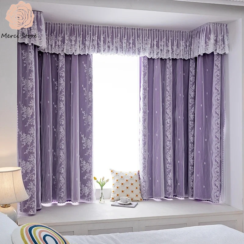 Double Layer Lace French Curtains for Living Room Bedroom Integrated Window Short Floor To Ceiling Balcony with Decorative Drape
Double Layer Lace French Curtains for Living Room Bedroom Integrated Window Short Floor To Ceiling Balcony with Decorative Drape