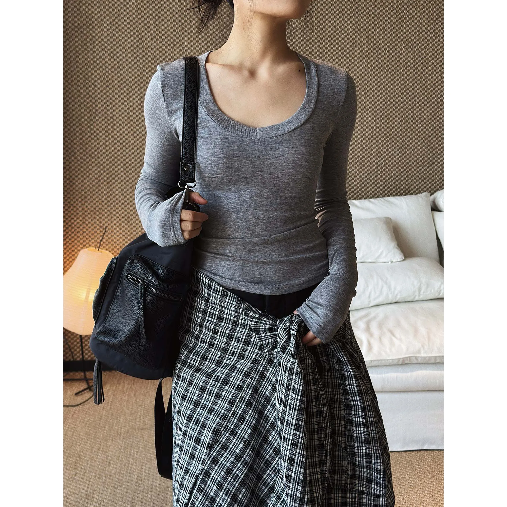Spring Summer Wool Blend Slim Fit round V-Neck Yoga Sport Base Shirt Women Casual Style High Elasticity Breathable T-Shirt
Spring Summer Wool Blend Slim Fit round V-Neck Yoga Sport Base Shirt Women Casual Style High Elasticity Breathable T-Shirt