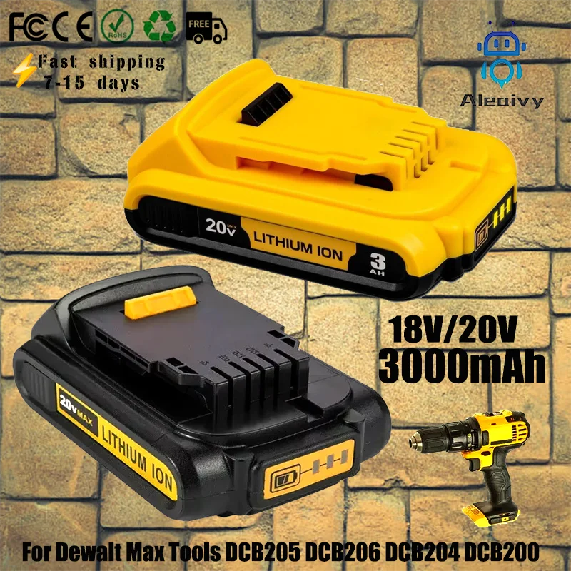 18V/20 Volt MAX DCB203 Lithium Battery Replacement For Dewalt 18V DCB184 DCB200 DCB182 180 DCB181 DCB182 DCB201 DCB206 charger
18V/20 Volt MAX DCB203 Lithium Battery Replacement For Dewalt 18V DCB184 DCB200 DCB182 180 DCB181 DCB182 DCB201 DCB206 charger