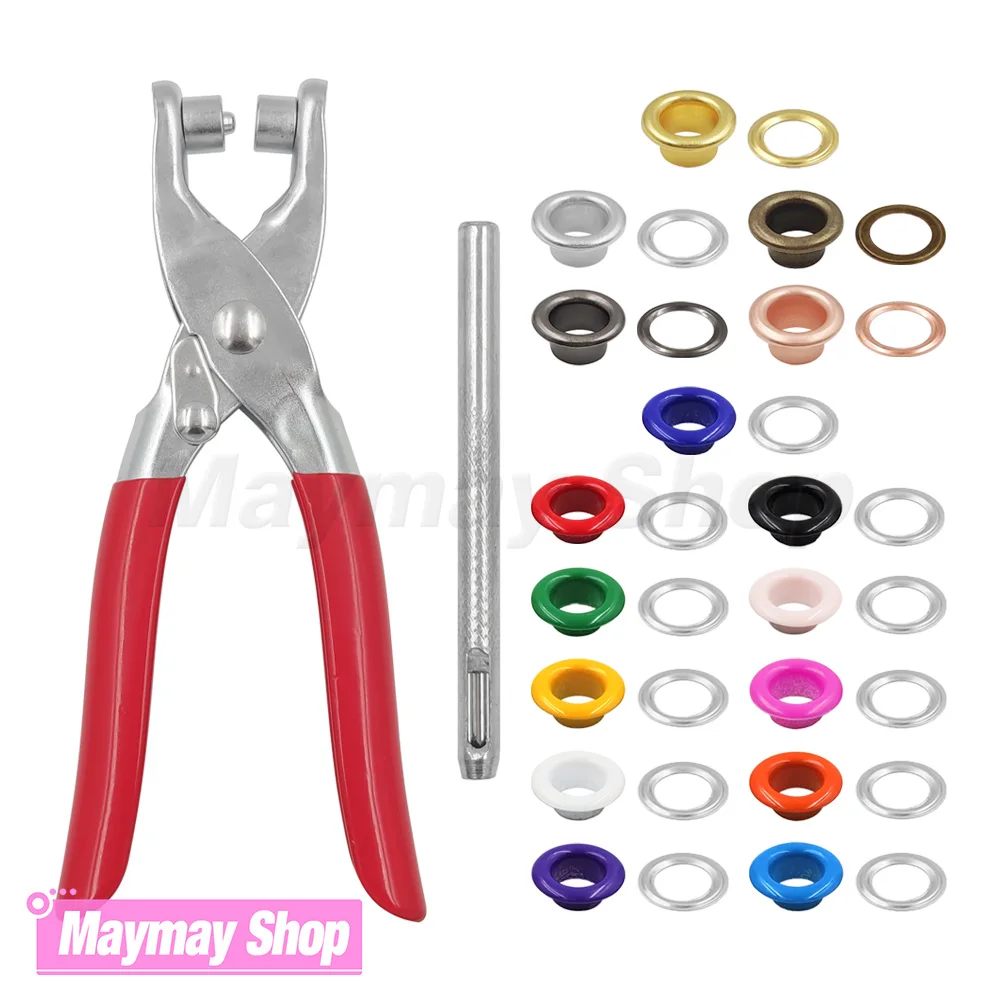 200 Sets Metal Eyelet Grommet Eyelet With Install Plier Set Eyelets Grommet Tool For DIY Leathercraft Shoes Belt Cap Bag Clothes
200 Sets Metal Eyelet Grommet Eyelet With Install Plier Set Eyelets Grommet Tool For DIY Leathercraft Shoes Belt Cap Bag Clothes