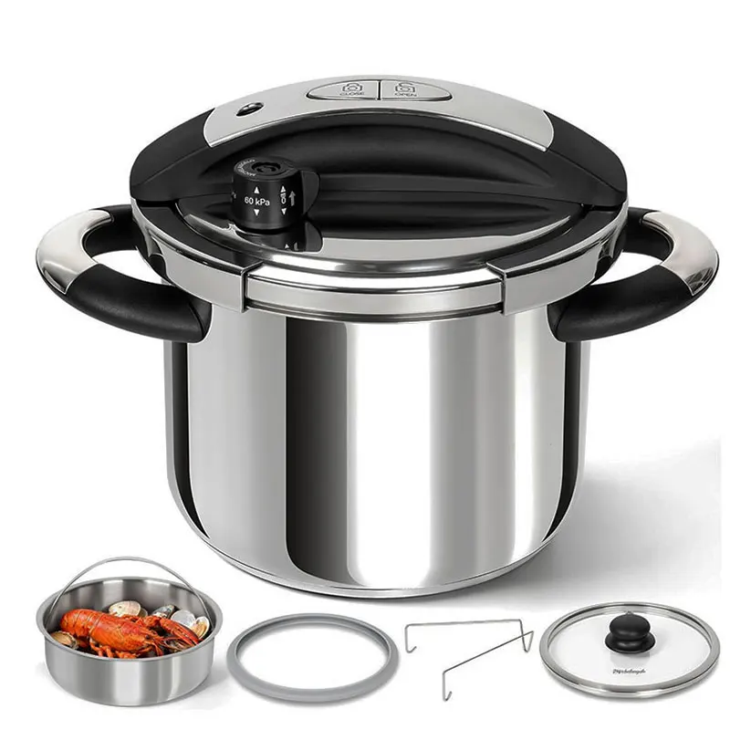 Универсальный набор скороварки на 6 л. Кастрюля под давлением из нержавеющей стали. Легкий консерв с блокировкой одним нажатием, со стеклянной крышкой и стойкой для пароварки.
Универсальный набор скороварки на 6 л. Кастрюля под давлением из нержавеющей стали. Легкий консерв с блокировкой одним нажатием, со стеклянной крышкой и стойкой для пароварки.