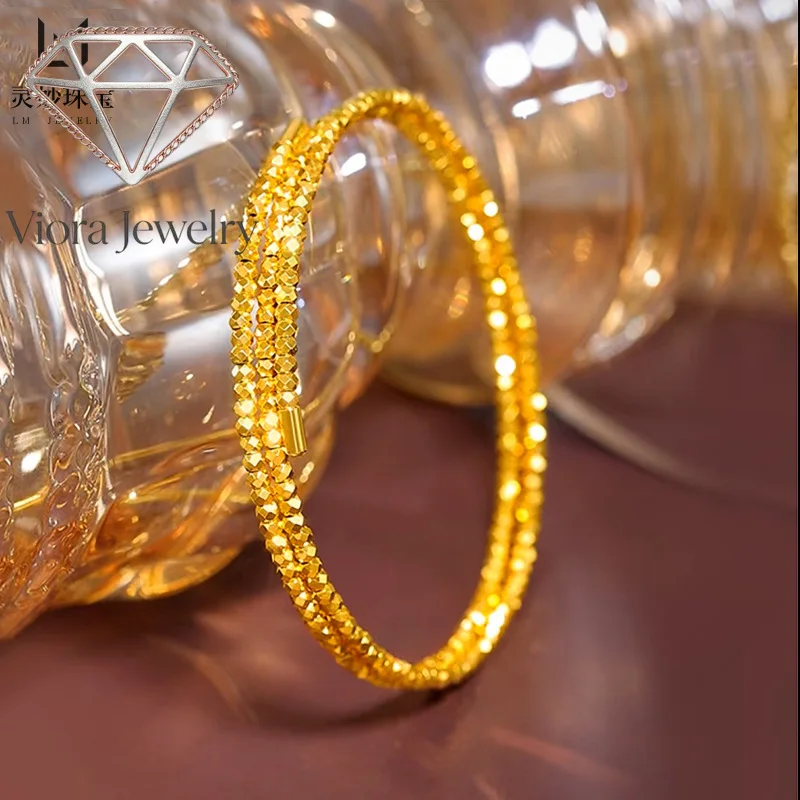 Viora Jewelry New Chinese style retro 24K real gold sparkling poppy beads three-circle 9999 bracelet plain circle memory openbra
Viora Jewelry New Chinese style retro 24K real gold sparkling poppy beads three-circle 9999 bracelet plain circle memory openbra
