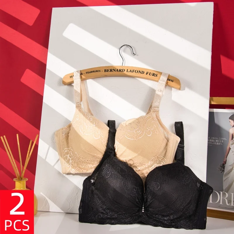 2PCS Women's Sexy Lace Plus Size Bra Underwire Push-Up Bra Comfortable Breathable Adjustable Shoulder Straps Gathering Bra
2PCS Women's Sexy Lace Plus Size Bra Underwire Push-Up Bra Comfortable Breathable Adjustable Shoulder Straps Gathering Bra