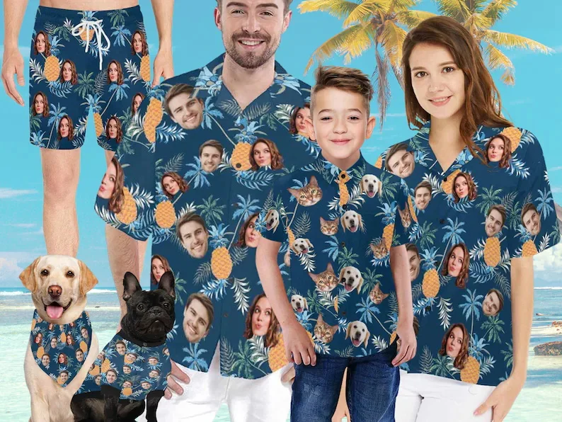 Custom Face Family Hawaiian Shirt for men women Personalized Photo Aloha Shirt Matching Family Vacation Beach Holiday Gift
Custom Face Family Hawaiian Shirt for men women Personalized Photo Aloha Shirt Matching Family Vacation Beach Holiday Gift
