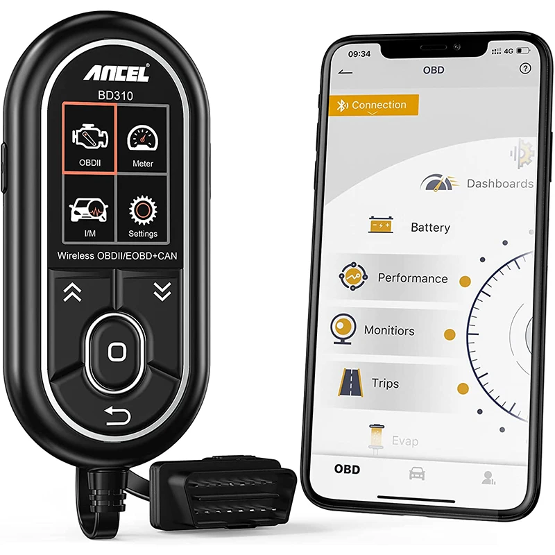 BD310 Handheld & Bluetooth OBD2 Scanner Exclusive APP with Battery Test Performance Test Real-time Monitor Trip Analysis Car
BD310 Handheld & Bluetooth OBD2 Scanner Exclusive APP with Battery Test Performance Test Real-time Monitor Trip Analysis Car