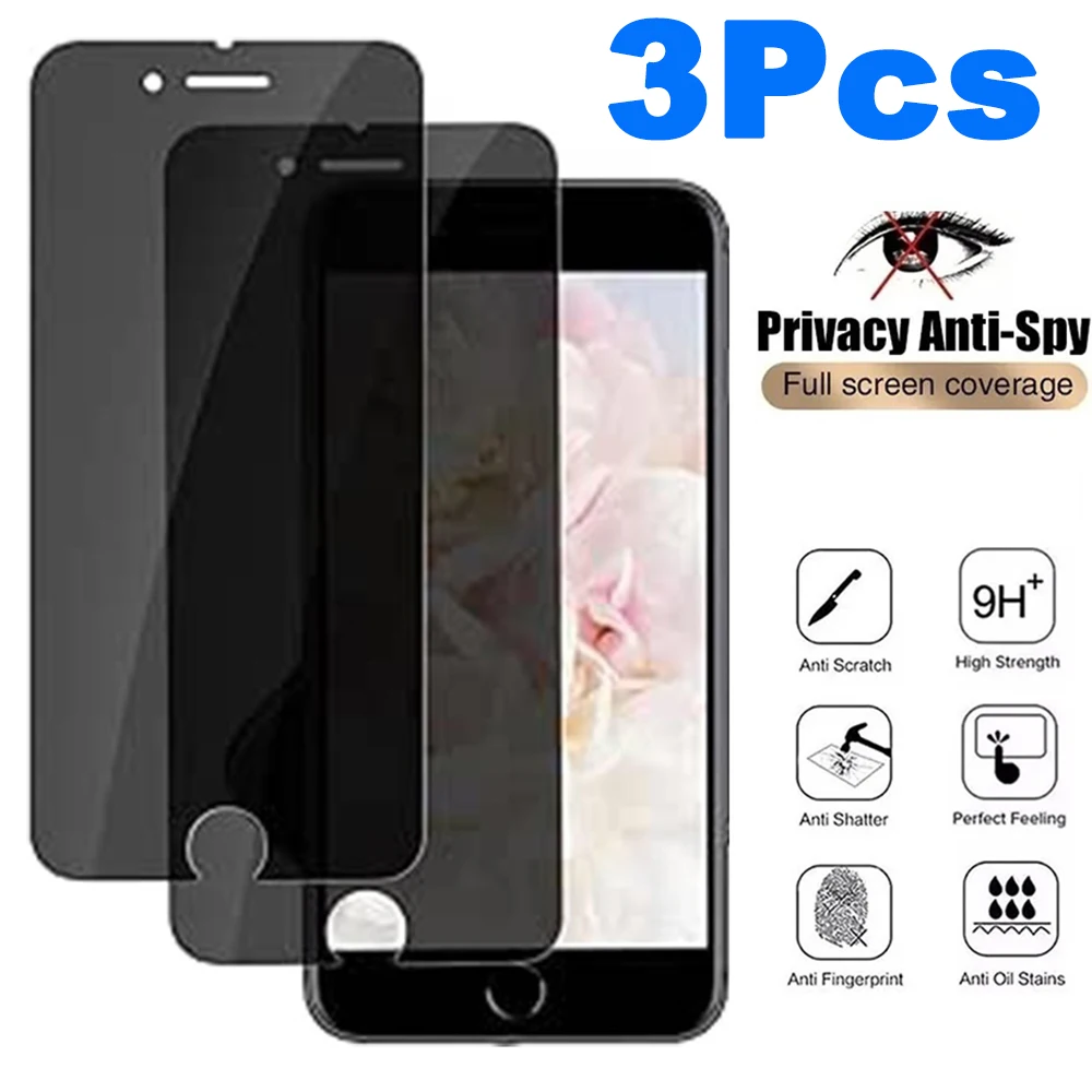 3Pcs Privacy Screen Protector For iPhone 6 6s 7 8 Plus SE2020 SE2022 Anti-Spy Tempered Glass
3Pcs Privacy Screen Protector For iPhone 6 6s 7 8 Plus SE2020 SE2022 Anti-Spy Tempered Glass