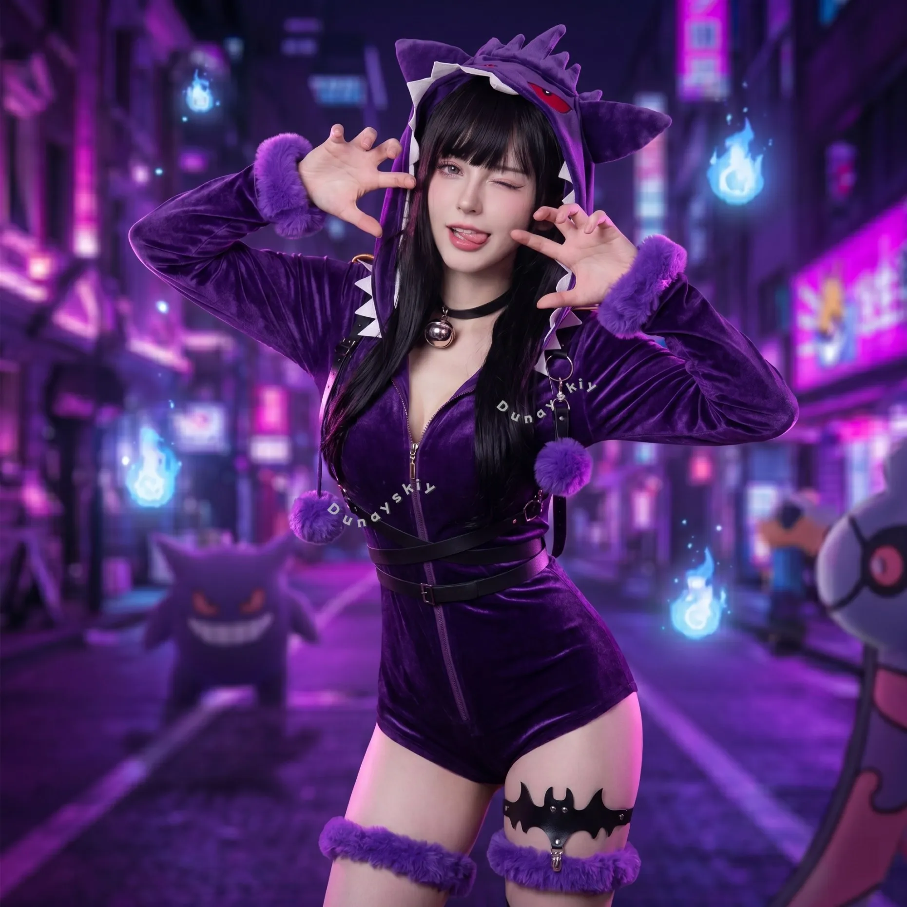 Ghost Type Gengar Humanized Cosplay Costume Anime Game Role Play Outfit For Women Sexy Kawaii Lolita Party Costume Dunayskiy@#%
Ghost Type Gengar Humanized Cosplay Costume Anime Game Role Play Outfit For Women Sexy Kawaii Lolita Party Costume Dunayskiy@#%