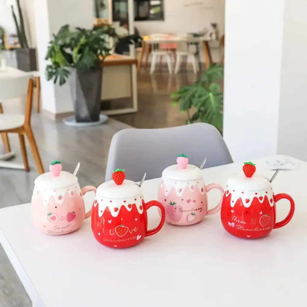 Fresh Style With Lid Strawberry Mug Pink Color Heart Art Coffee Mug Belly Cup Easy To Clean Porcelain Mug Breakfast Use
Fresh Style With Lid Strawberry Mug Pink Color Heart Art Coffee Mug Belly Cup Easy To Clean Porcelain Mug Breakfast Use