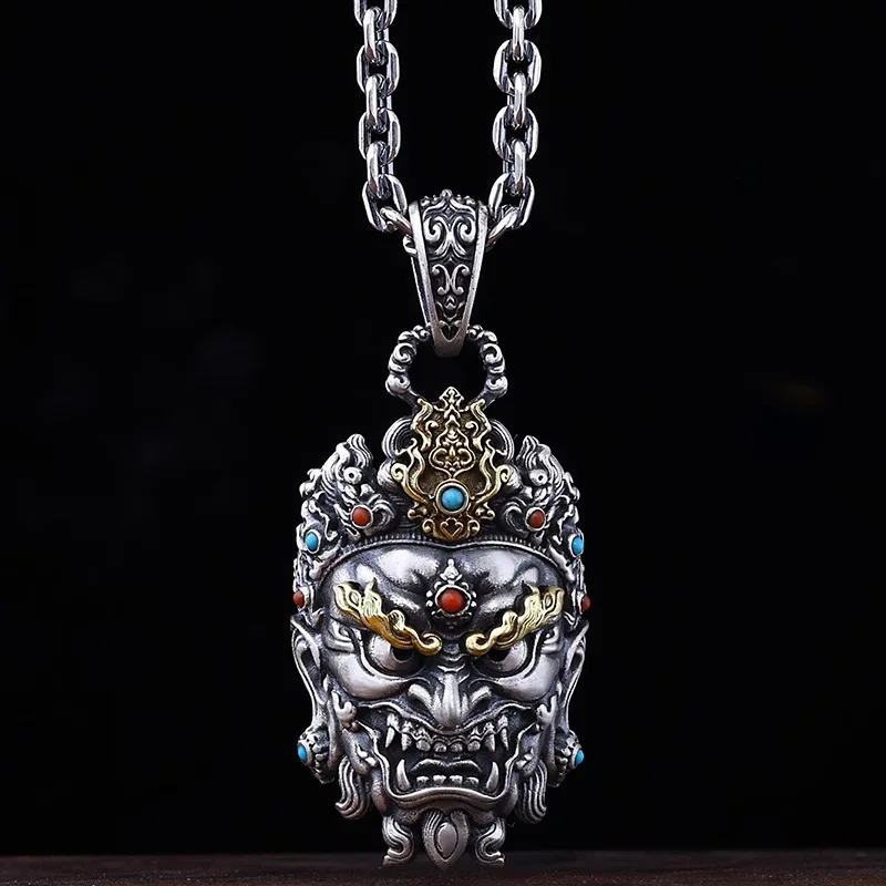 New Chinese Trend Vajra Yaksha Mask Pendant Gothic Retro Men's Fashion Luxury Amulet Tibetan Style Jewelry
New Chinese Trend Vajra Yaksha Mask Pendant Gothic Retro Men's Fashion Luxury Amulet Tibetan Style Jewelry