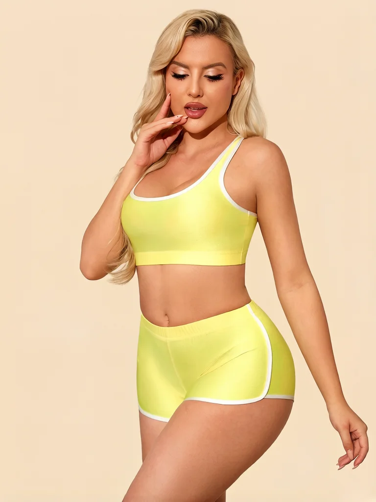 Cheerleaders Shorts Sets Fashion Vintage Casual Women's Shorts With Sleeveless Tank Tops Vest Elastic Yoga Woman Shorts Tops
Cheerleaders Shorts Sets Fashion Vintage Casual Women's Shorts With Sleeveless Tank Tops Vest Elastic Yoga Woman Shorts Tops