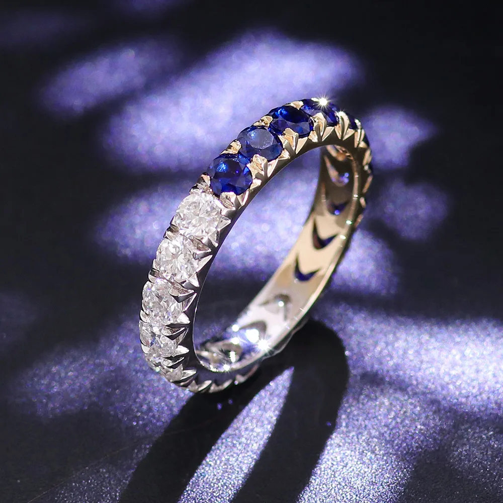 Provence Luxury full band rings 10K Solid Gold two colour Lab Gemstones wedding Band Halo ring Fine Jewelry Personalized Custom
Provence Luxury full band rings 10K Solid Gold two colour Lab Gemstones wedding Band Halo ring Fine Jewelry Personalized Custom