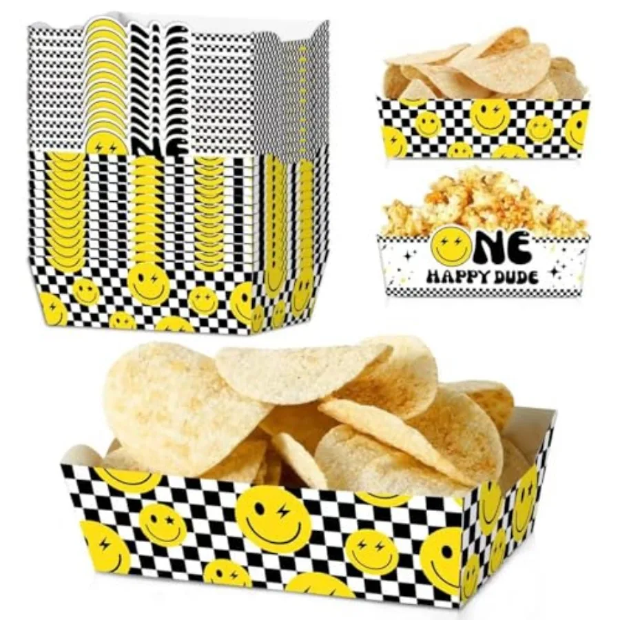 24 Pcs Smile Face Party Supplies Smile Paper Food Trays Disposable Serving Tray Nacho Trays Food Boats for One Happy Dude Birth
24 Pcs Smile Face Party Supplies Smile Paper Food Trays Disposable Serving Tray Nacho Trays Food Boats for One Happy Dude Birth