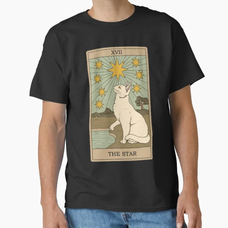 The Star Vinage Tarot Card Cat Funny magical cats cute pet Gift T shirt for men large size Adult Tops S-6XL mens clothing
The Star Vinage Tarot Card Cat Funny magical cats cute pet Gift T shirt for men large size Adult Tops S-6XL mens clothing