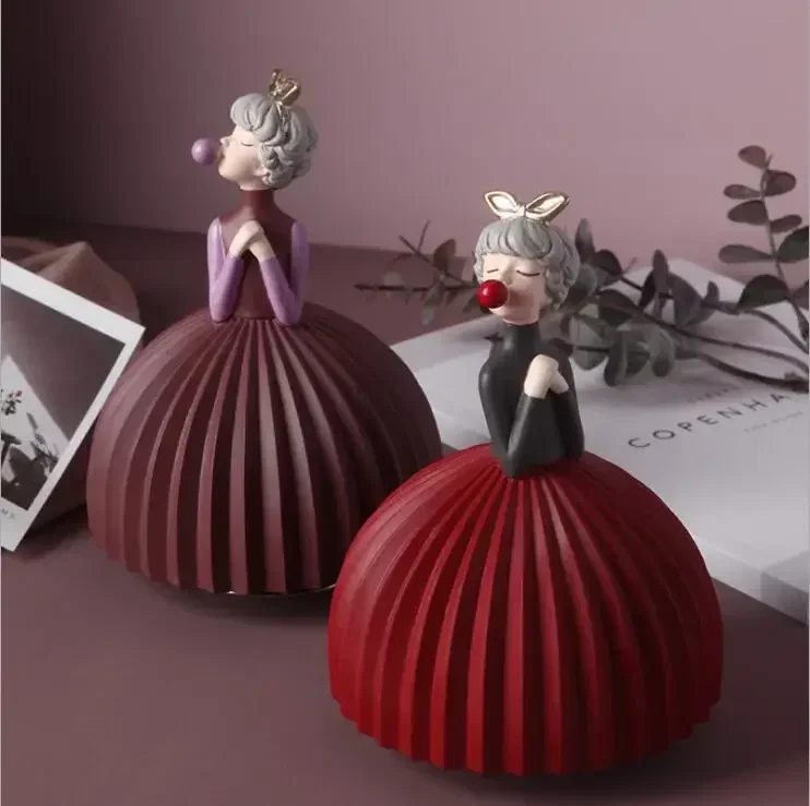 Nordic Cute Resin Bubble Dress Girl Music Box Decoration Home Livingroom Desktop Statues Ornaments Coffee Table Figurines Crafts
Nordic Cute Resin Bubble Dress Girl Music Box Decoration Home Livingroom Desktop Statues Ornaments Coffee Table Figurines Crafts