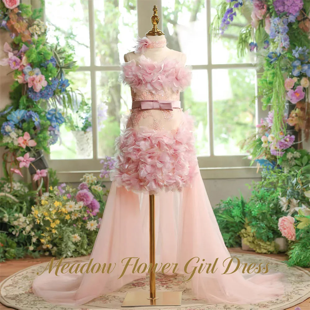 Meadow Blush Pink Children Birthday Wedding Dresses 3D Floral Sequin First Communion Gown Bow Waistband Girls Princess Dress
Meadow Blush Pink Children Birthday Wedding Dresses 3D Floral Sequin First Communion Gown Bow Waistband Girls Princess Dress