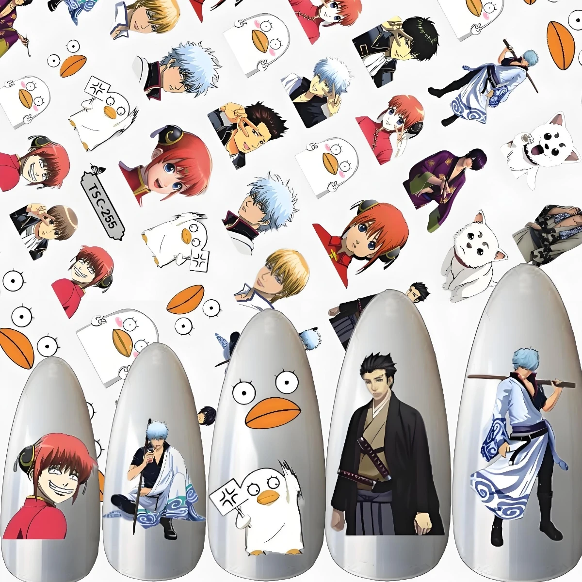 TSC-255 Gintama ぎんたま Anime 3D Nail Art Sticker Stamp Decal Nail for DIY Nail Fashion
TSC-255 Gintama ぎんたま Anime 3D Nail Art Sticker Stamp Decal Nail for DIY Nail Fashion