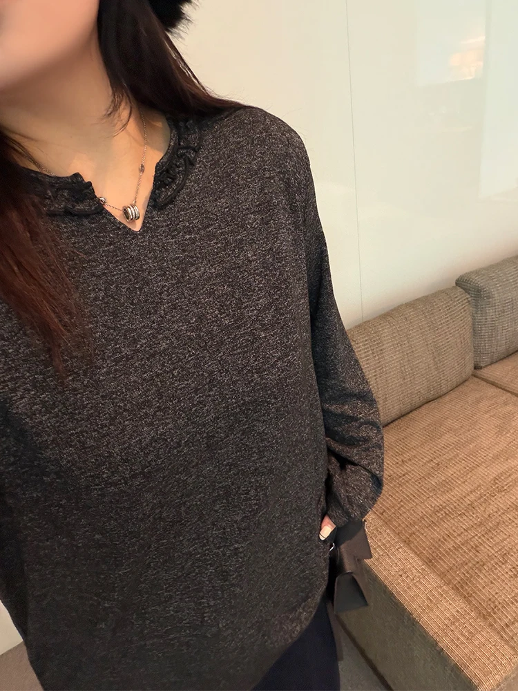 Ele Large Size Women's T-irt V-ne Long Sve Attention-abbing Lazy Sle Casual Spring Faion Pencil XiaoXin
Ele Large Size Women's T-irt V-ne Long Sve Attention-abbing Lazy Sle Casual Spring Faion Pencil XiaoXin