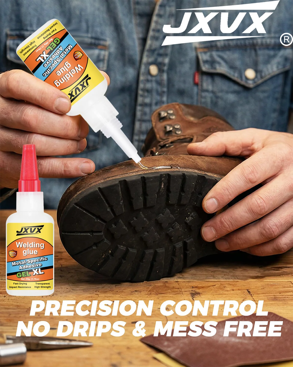 50g Original Shoe Glue, Powerful Shoe Sole Repair Glue, Quick Drying, Waterproof for Fixing Worn Sneakers, Leather Boots, Quick Repair Glue
50g Original Shoe Glue, Powerful Shoe Sole Repair Glue, Quick Drying, Waterproof for Fixing Worn Sneakers, Leather Boots, Quick Repair Glue