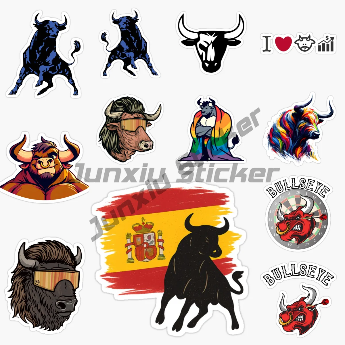 Spanish Bull BULLSEYE Cattle Car Sticker Animal Decals Vivid and Natural Graphics Waterproof Refrigerator Motorcycle Door Decal
Spanish Bull BULLSEYE Cattle Car Sticker Animal Decals Vivid and Natural Graphics Waterproof Refrigerator Motorcycle Door Decal