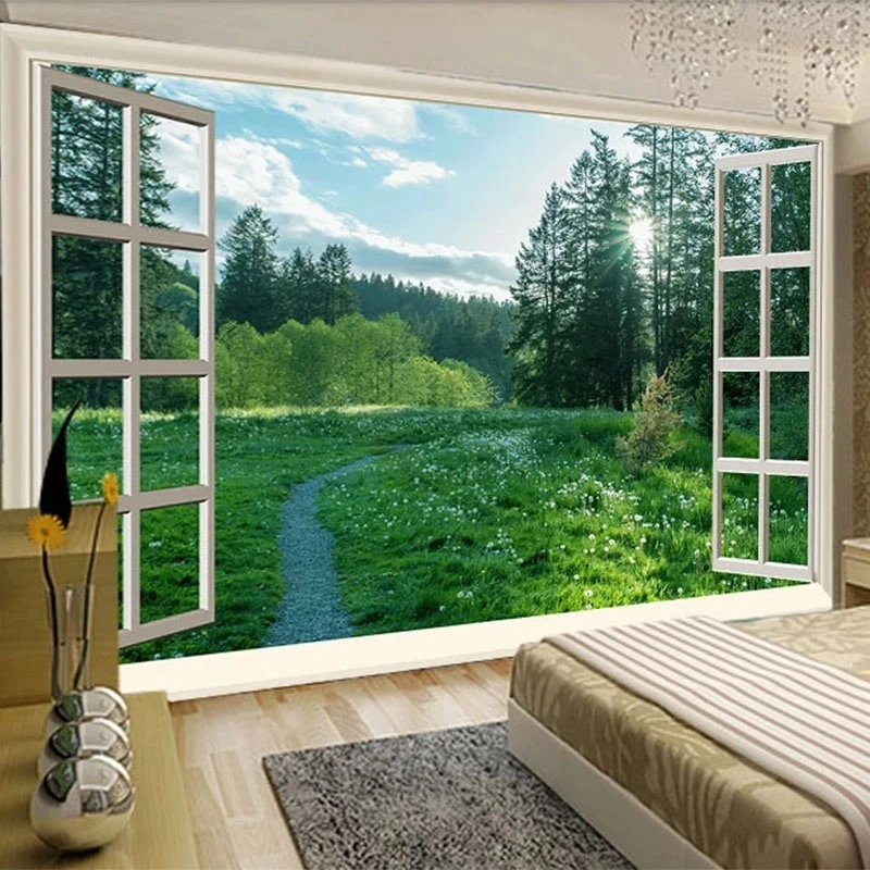 Custom Wallpaper 3D Sunshine Forest Green Space Window Nature Landscape Mural Living room TV background bedroom restaurant tree
Custom Wallpaper 3D Sunshine Forest Green Space Window Nature Landscape Mural Living room TV background bedroom restaurant tree