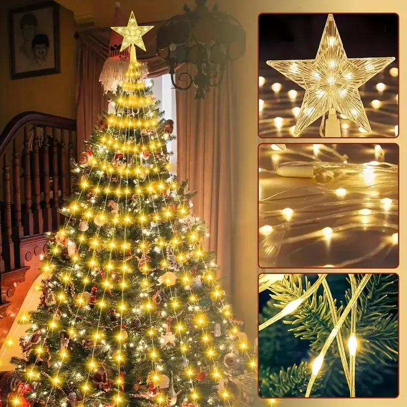 198 светодиодных USB-водопадных гирлянд, 8 режимов, таймер с регулируемой яркостью, водонепроницаемый - домашний и уличный декор для рождественской свадьбы, спальни
198 светодиодных USB-водопадных гирлянд, 8 режимов, таймер с регулируемой яркостью, водонепроницаемый - домашний и уличный декор для рождественской свадьбы, спальни