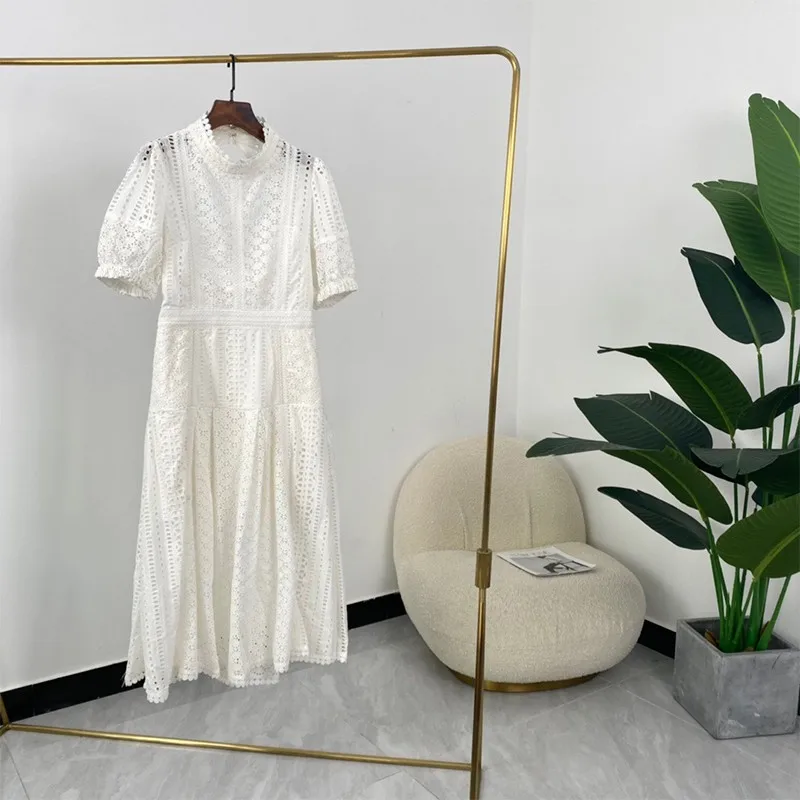 Hollow Out White Cotton Classy Dress For Women 2021 Summer Hot Sale Designer Clothes
Hollow Out White Cotton Classy Dress For Women 2021 Summer Hot Sale Designer Clothes