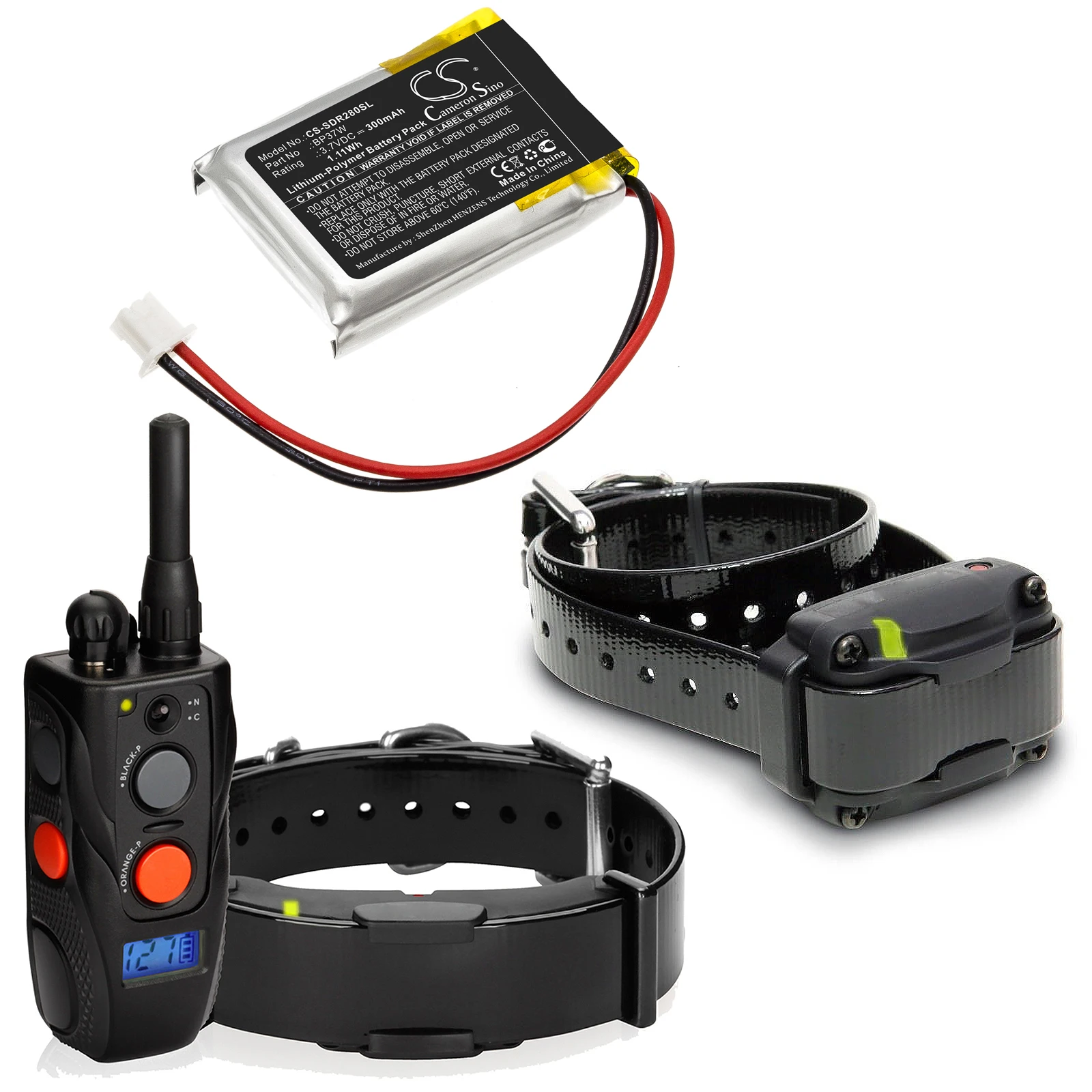 Cameron Sino 3.7V 300mAh Dog Collar Battery BP37W for Dogtra 280C Receiver, 282C Receiver, Trainers ARC
Cameron Sino 3.7V 300mAh Dog Collar Battery BP37W for Dogtra 280C Receiver, 282C Receiver, Trainers ARC