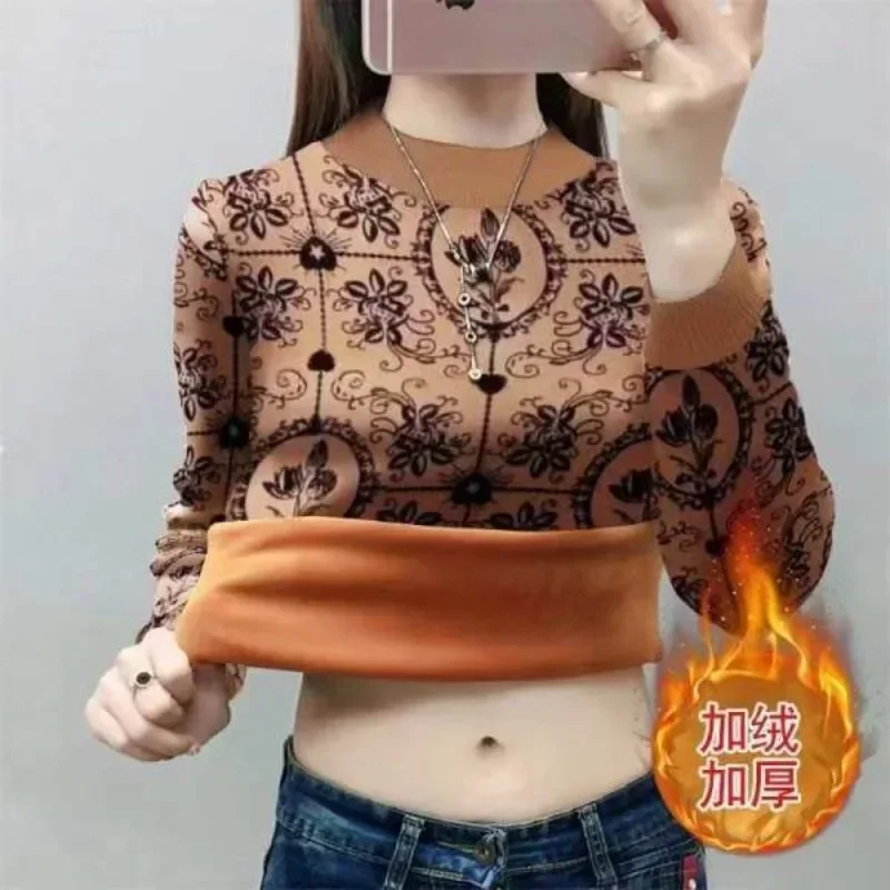 Polo Dress Women Long Sleeved Plush Women's T-shirt Base 2023 New Fashionable and Warm Round Neck Polo Printed Women's Underwe
Polo Dress Women Long Sleeved Plush Women's T-shirt Base 2023 New Fashionable and Warm Round Neck Polo Printed Women's Underwe