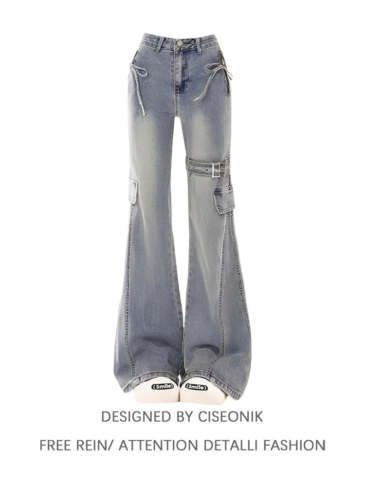 Loose High Waist Wide Leg Jeans Women's Casual Trousers American Style Bell Bottoms Spring Autumn Wear for plus Size Girls
Loose High Waist Wide Leg Jeans Women's Casual Trousers American Style Bell Bottoms Spring Autumn Wear for plus Size Girls