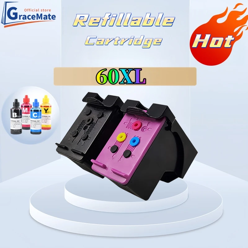 GraceMate 60XL Compatible for hp 60 hp60 Ink Cartridge for ENVY 100 110 111 114 Photosmart C4640 C4650 C4680 C4780 C4795 D110
GraceMate 60XL Compatible for hp 60 hp60 Ink Cartridge for ENVY 100 110 111 114 Photosmart C4640 C4650 C4680 C4780 C4795 D110