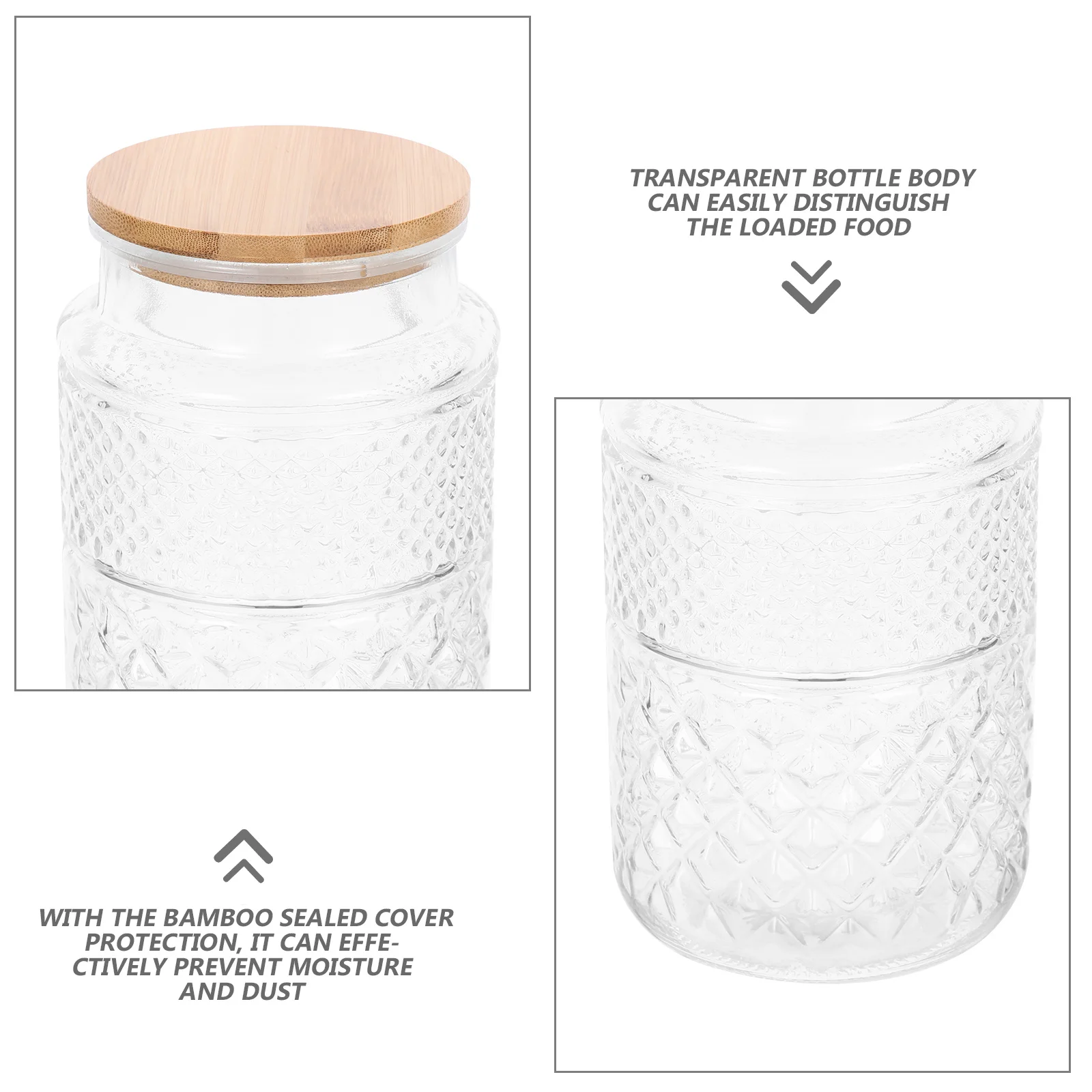 Sealing Canister Bamboo Lid Food Glass Jar Household Storage Tea Candy Flour Grains Stable Structure Cost-Effective
Sealing Canister Bamboo Lid Food Glass Jar Household Storage Tea Candy Flour Grains Stable Structure Cost-Effective