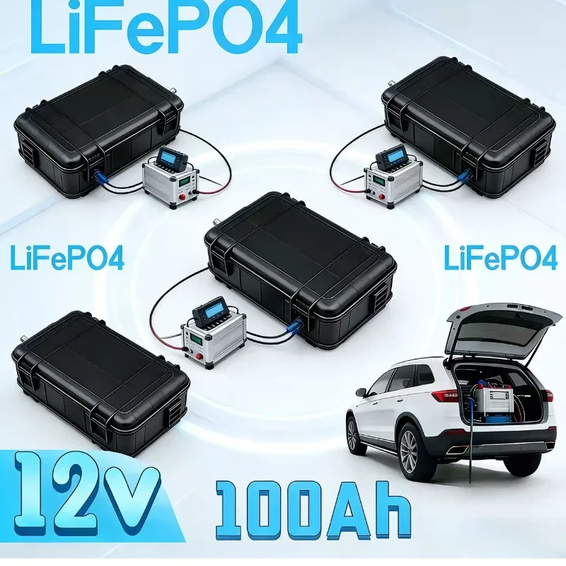 12.8V 100Ah LiFePO4 Deep Cycle Battery, Built‑in 100A Smart BMS, 12V 100Ah, IP65 Waterproof, Stable & Durable. Perfect for Sola
12.8V 100Ah LiFePO4 Deep Cycle Battery, Built‑in 100A Smart BMS, 12V 100Ah, IP65 Waterproof, Stable & Durable. Perfect for Sola
