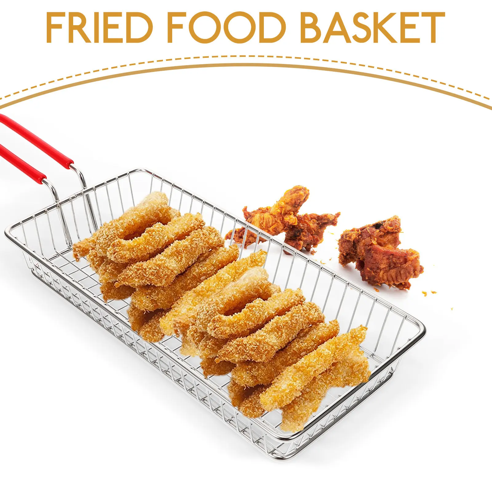 Stainless Steel Frying Basket Deep Fry Mesh Basket for Chips Chicken Wings Snack Cooking with Sturdy Handle Multipurpose Kitchen
Stainless Steel Frying Basket Deep Fry Mesh Basket for Chips Chicken Wings Snack Cooking with Sturdy Handle Multipurpose Kitchen