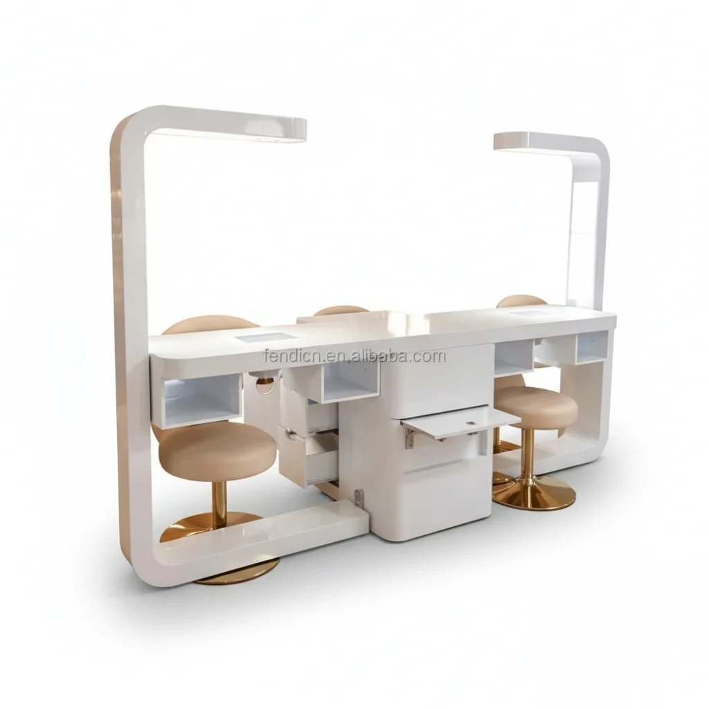 Professional Manicure Table, MDF Wood Nail Bar Station with Dust Collector and Light, Commercial Nail Salon Furniture Desk
Professional Manicure Table, MDF Wood Nail Bar Station with Dust Collector and Light, Commercial Nail Salon Furniture Desk