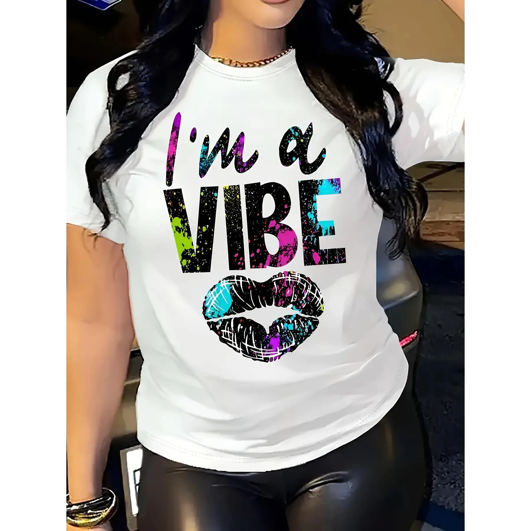 Cotton Short Sleeve T-Shirt Plus Size Vibe Queen Tee - Soft Crew Neck, Short Sleeve, Relaxed Fit, Casual Wear, Womens Comfy
Cotton Short Sleeve T-Shirt Plus Size Vibe Queen Tee - Soft Crew Neck, Short Sleeve, Relaxed Fit, Casual Wear, Womens Comfy