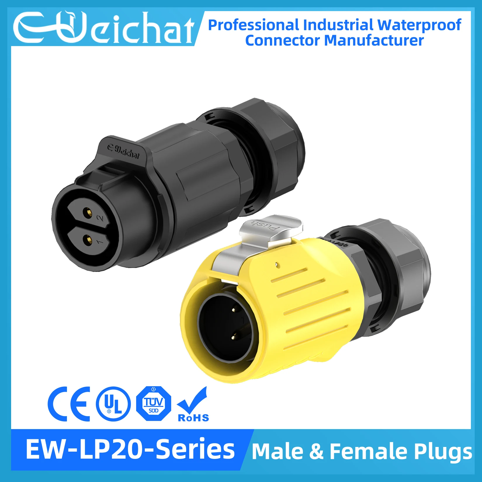 LP20 Waterproof Connector Industrial Plug Socket Power Connector M20 2-14Pin Male&Female Plug for Solar LED Grow Light Stage
LP20 Waterproof Connector Industrial Plug Socket Power Connector M20 2-14Pin Male&Female Plug for Solar LED Grow Light Stage