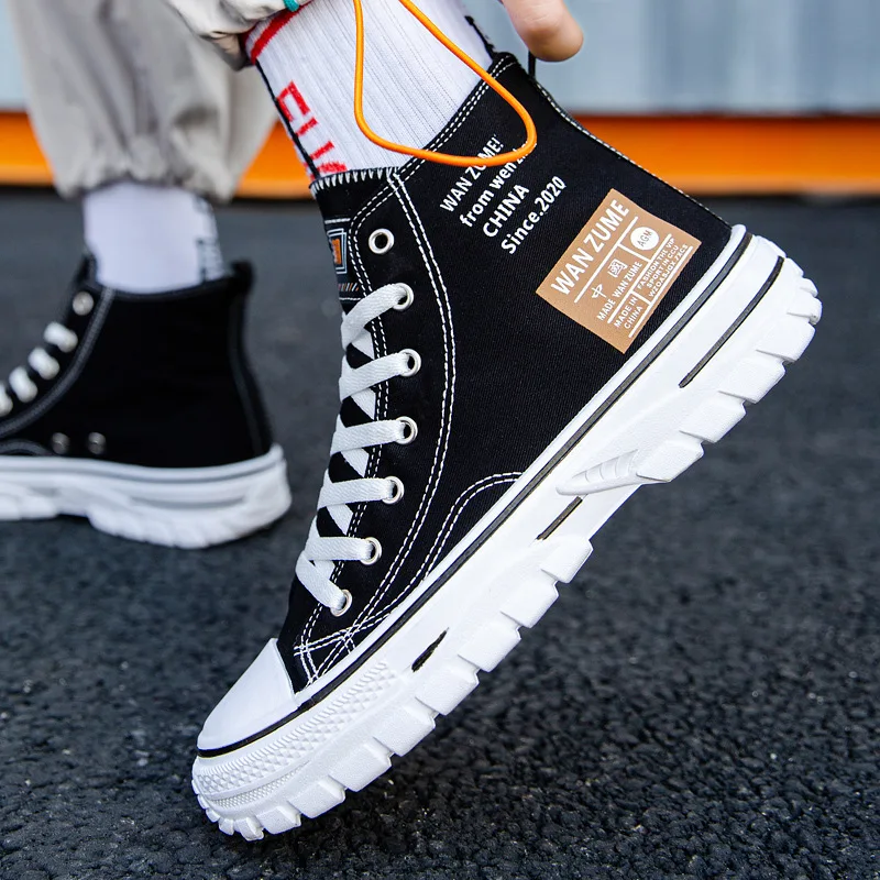 Men's High Top Canvas Sneakers Platform Non Slip Casual Walking Shoes Men's Fashion Lace Up Breathable Streetwear Daily Footwear
Men's High Top Canvas Sneakers Platform Non Slip Casual Walking Shoes Men's Fashion Lace Up Breathable Streetwear Daily Footwear