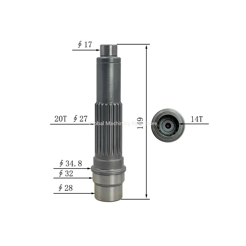 VOE14505039 подходит для вала насоса ходового редуктора/вала двигателя экскаватора с 14/20 зубьями.
VOE14505039 подходит для вала насоса ходового редуктора/вала двигателя экскаватора с 14/20 зубьями.