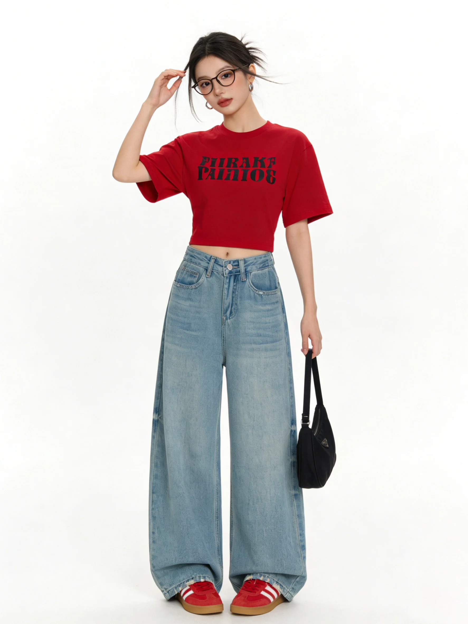 Light Grey Washed High Waist Wide Leg Jeans Retro Style Loose Fit Slimming Casual Trousers Spring Fashion Ladies Denim Pants
Light Grey Washed High Waist Wide Leg Jeans Retro Style Loose Fit Slimming Casual Trousers Spring Fashion Ladies Denim Pants