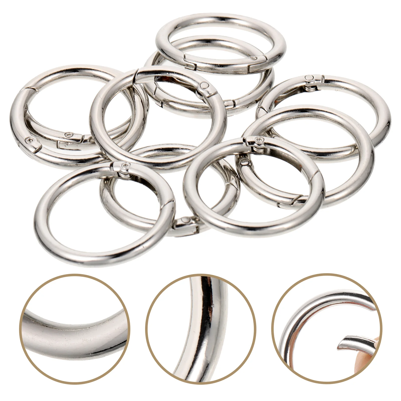 10 Pcs Stainless Steel Split Spring Buckle Miss Black Clips Alloy Flat Key Chain Rings
10 Pcs Stainless Steel Split Spring Buckle Miss Black Clips Alloy Flat Key Chain Rings